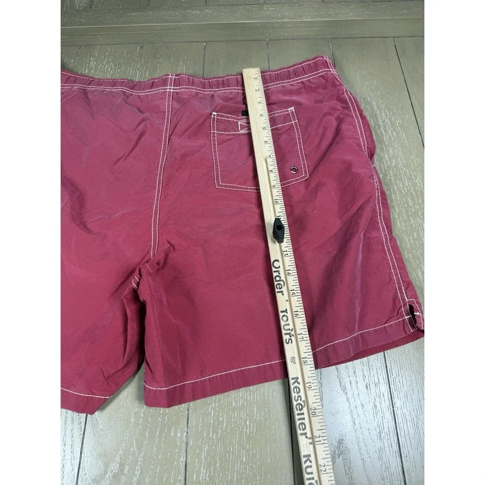 Vintage J Crew‎ Sport Swim Trunks Mens XL Burgundy Y2K